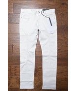Armani Exchange A|X J13 Men Slim Fit White Scraped Stretch Cotton Jeans ... - $85.29 CAD