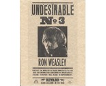 Harry Potter Undesirable Number 3 Ron Weasley Wanted Flyer/Poster Prop/R... - $2.10