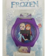 NIP Disney Frozen Elsa &amp; Anna Princess Flashing LCD Kid’s Watch Purple Band - £7.52 GBP