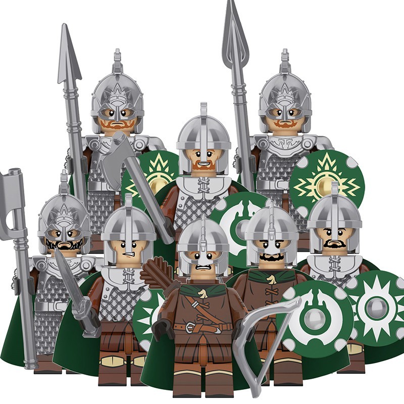 The Lord of the Rings Rohan Warriors The Riders of Rohan Army 8pcs Minifigures