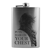 8oz Puts Hair on Your Chest Flask - L1 - £17.26 GBP