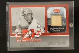 2006 Fleer Baseball Card Reds Greats Dave Concepcion Bat Relic CIN-DC 1970-1988 - £19.59 GBP