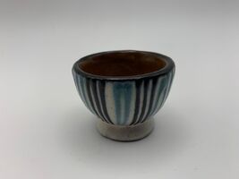 Vintage Hand Painted Terra Cotta Egg Cup - $6.20