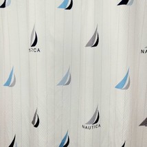 Nautica Sail Boat 70 x 70 Shower Curtain White Navy Blue Sky Blue Gray Nautical - £27.19 GBP