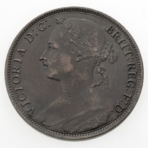 1892 Großbritannien Penny Münze IN XF Zustand Km #755 - $1,858.21 MXN