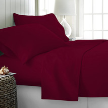 Comfy Sheets Egyptian Cotton 800-TC Full Sheets 4 Piece Set - BURGUNDY - £54.60 GBP