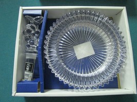 Mikasa Bar Set Crystal Diamons Fire Wine Set New In Box 5 1/2 &quot; Stopper, Ashtray - £59.35 GBP