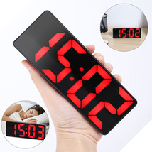 Digital 3D Led Big Wall Desk Alarm Clock Snooze 12/24 Hours Auto Brightn... - $24.69