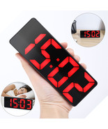 Digital 3D Led Big Wall Desk Alarm Clock Snooze 12/24 Hours Auto Brightn... - £19.69 GBP