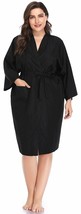 Salon Robes Smock for Clients, Hair Salon Client Gown Cape-Large Size-Black - $47.49