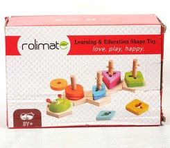 Rolimate Learning Education Shape Toy Beech Wood Caterpillar non-toxic ages 3+ - £17.58 GBP