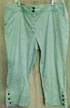 Charter Club Classic Fit Cropped Blue White Pinstripe Pants Sz 22 Wide R... - $16.76
