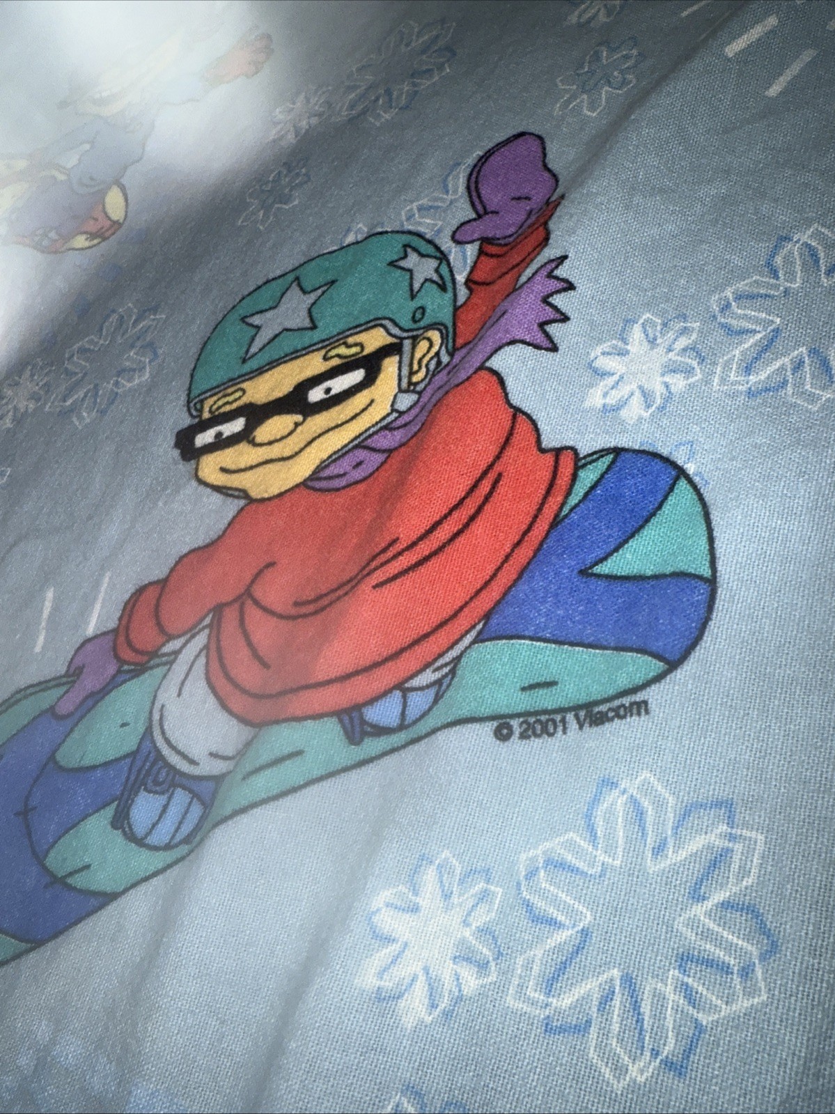 Nickelodeon Vintage Rocket Power Snowboarding Bed Sheet Rare 2001 Viacom Item image 4