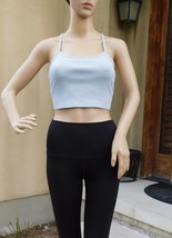 Alo Yoga Bra Top (Ribbed Crop Calm Tank), size small, athletic heather g... - $55.44