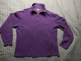 Polo Ralph Lauren Pullover Sweater Long Sleeve Quarter Zip Adult Large Purple - £15.56 GBP