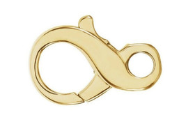 Sterling Silver Yellow 15 x 9 mm Figure-8 Infinity Trigger Lobster Clasp - £12.04 GBP