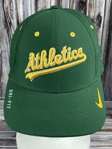 Nike Legacy Dri-Fit Oakland Athletics A&#39;s Green Fitted Baseball Hat - Med/Large - £18.99 GBP