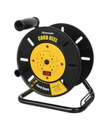 Extension Cord Storage Reel With 4-Grounded Outlets, Heavy Duty Open Cor... - £54.47 GBP