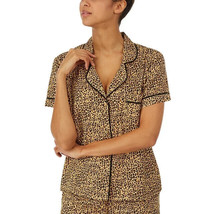 Room Service Ladies&#39; Notch Collar Pajama Top, Animal Print Pajama Blouse, L/XL - £11.57 GBP+