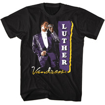 Luther Vandross Purple Suit Men&#39;s T Shirt R&amp;B Soul Singer Live on Stage - £23.17 GBP+