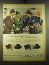 1947 Stetson Hats Ad - Flight, Whippet and Flagship - £14.44 GBP