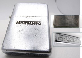 Monsanto 1953 Full Stamp Steel Case Pat.2517191 Zippo Fired Rare - $309.00