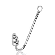 Stainless Steel Anal Hook With 3 Balls Butt Plug Fetish Bondage Hook Anal Sex To - £29.01 GBP