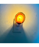 Brazilian Natural Agate Nightlight w/ Bulb &amp; Switch Plug In  - $282.06 MXN
