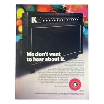 Kustom Lead III SC Vintage 70s Print Advertisement Guitar Amplifier Music - £14.87 GBP