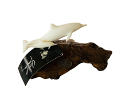 John Perry Figurine Sculpture Dolphin pellucida nautical art fish gift p... - $59.35