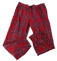 Victorias Secret Pajama Pants Red Gold Black Plaid Sz XL Elastic Waist &amp; Ankles - £10.91 GBP
