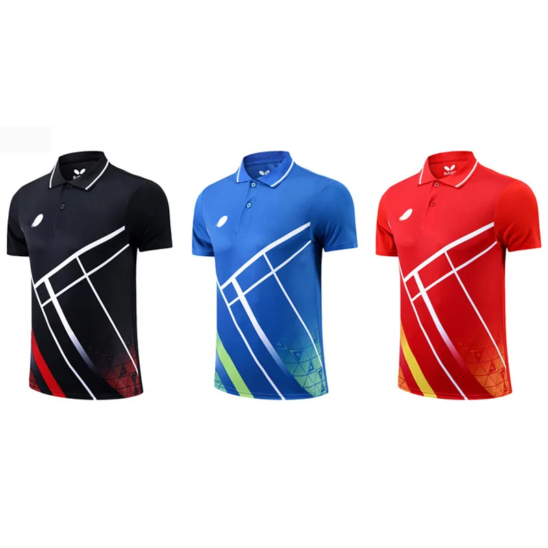 Sporting Table Tennis T-shirts Men 2022 Summer Women Quick Dry Badminton Clothin - £39.07 GBP