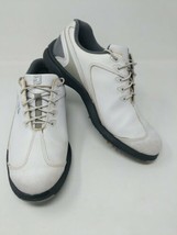 Footjoy FJ Golf Shoes Cleats 58035 White Silver Men Size 9 M Sport LT VTG - $34.64