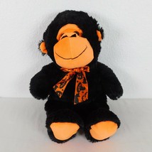Kellytoy Halloween Black Orange Monkey 20&quot; Plush Stuffed Animal Kids Toy Soft - £15.28 GBP