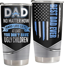 Funny Gifts for Dad, Dad Tumbler with Lid 20 Oz Stainless Steel, Funny Dad Gifts - £15.87 GBP