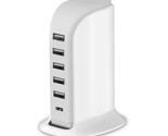 Charging Station For Multiple Devices 40W , Wall Charger Block 5 Usb Por... - $25.99