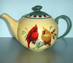 Lenox Winter Greetings Everyday Teapot Featuring Cardinal Birds Motif New - £116.90 GBP