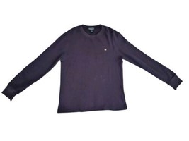 Vtg Polo RL Jeans CO Waffle Knit Long Sleeve Thermal Flag Emble Shirt Bl... - £13.59 GBP