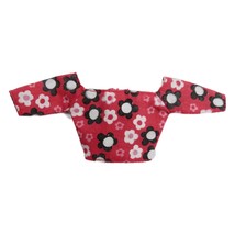 2000 Barbie Jeans Fashions 68084 Red Mod Print Floral Crop Square NeckTo... - $4.99