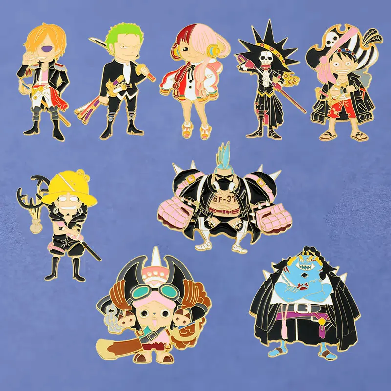 Anime One Piece Roronoa Zoro Lapel Pins Backpack Jeans Enamel Brooch