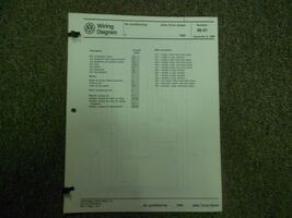 1986 VW Jetta Turbo Diesel Cooling Fan A/C EEC Wiring Diagram Service Ma... - $13.94