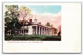 Washington&#39;s Mansion Mount Vernon Virginia VA UNP UDB Postcard S6 - £1.51 GBP