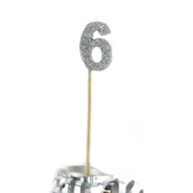 Alpen Glitter Long Stick Candle (Silver) - 6 - $29.44