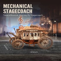 Robotime Rokr Stagecoach Music Box 3D Wooden Puzzle For Birthday Anniver... - $78.25