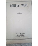Lonely Wine Red Sheet Music Classic 1950 Bill Darnel Roy Wells Voice Pia... - $82.19 CAD