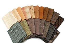 10 Fat Quarters -Textured Homespun Assorted Yarn-dyed Woven Plaid Fabric M223.18 - £31.87 GBP