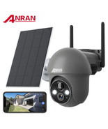 Wireless Solar Security Camera Outdoor with 360° View, 2K Outdoor Securi... - £70.35 GBP