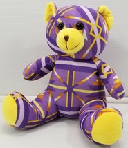 AG) St Labre Indian School Plush Teddy Bear Purple And Yellow Animal Toy 11” - $9.89