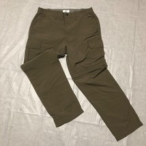 Croft Barrow Convertible Pants Mens 32 x 32 Khaki Green Trousers - £17.27 GBP