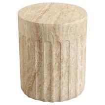 LeisureMod Zenvio Accent Side Table in Fiberstone Modern Round End Table... - $176.40